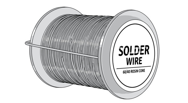 Spool of Silver Solder Wire with Rosin Core for Electronics Repair