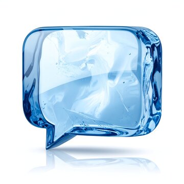 Frozen Communication - An Ice Cube Speech Bubble Concept.