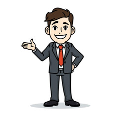 Fototapeta premium Professional Business Mascot Character for Corporate Branding
