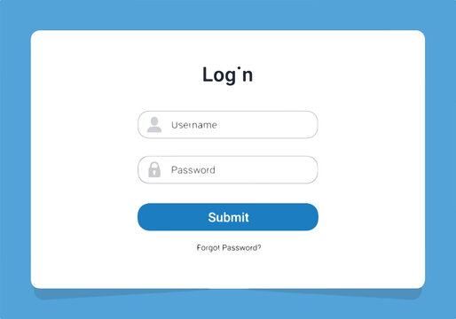 A simple login form with username, password, and submit button