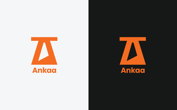 Bold Orange Letter A Monogram Logo for Brand Ankaa Tribe