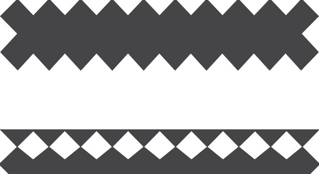Black and white geometric pattern with zig-zag and diamond shapes