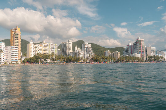 El rodadero beach santa marta colombia cityscape