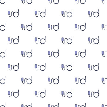 Mobile charging adapters with wires creating a repeating digital pattern