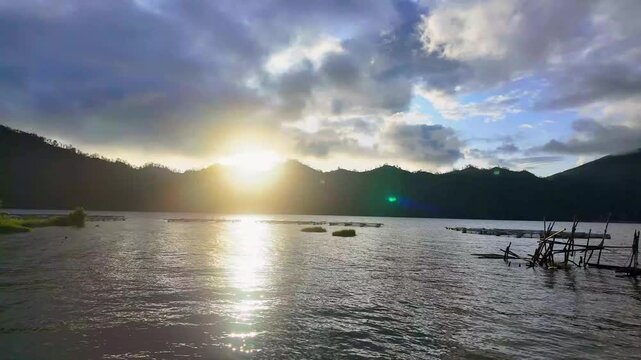 Time-lapse of Lake Batur Kintamani, Bali, Bangli Regency of Bali, Indonesia #02