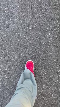 walking on the road