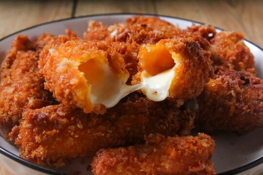 mozzarella sticks on a plate
