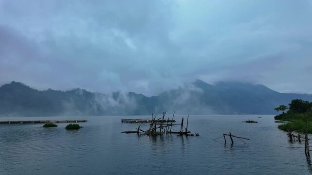 Time-lapse of Lake Batur Kintamani, Bali, Bangli Regency of Bali, Indonesia #03