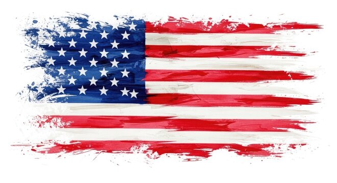 Patriotic watercolor american flag for flag day usa celebrating freedom national pride
