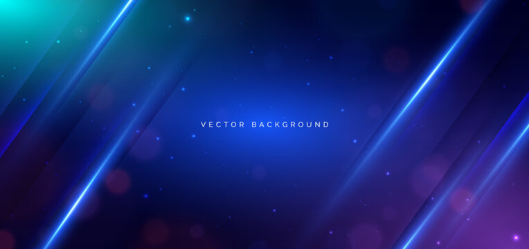 Abstract futuristic background featuring diagonal glowing light stripes.