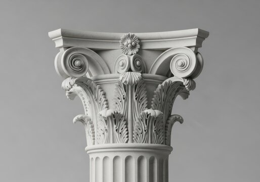 A close-up view of a decorative column capital