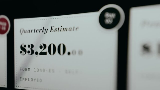 Financial summary related to tax estimation