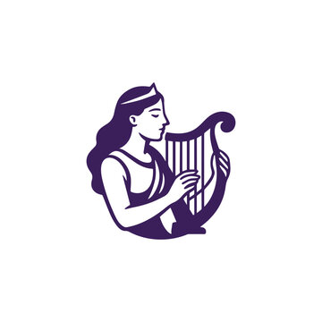 Goddess Of Harp Logo
