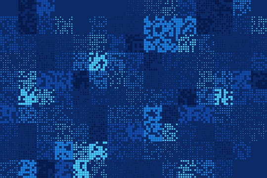 Fintech Data Blocks Pixel Matrix Background