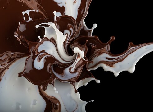 Satisfying Chocolate and Milk Swirl Splash