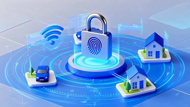 Connected smart home with security lock