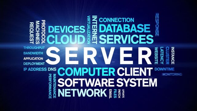 Server animated word cloud-gross domestic product animation tag kinetic typography seamless loop.