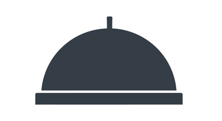 Fototapeta premium Cloche, Food Cover, Restaurant Icon, Dark Grey, Vector Illustration, Cloche Dish Cover, Food Service Symbol