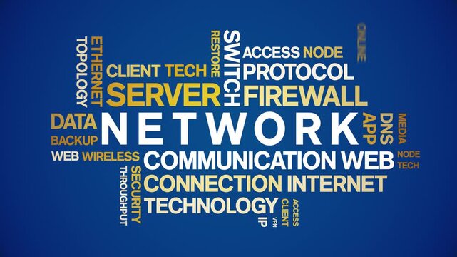 Network animated word cloud-gross domestic product animation tag kinetic typography seamless loop.