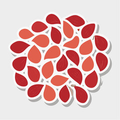 Fototapeta premium Abstract Red and Orange Petal Pattern