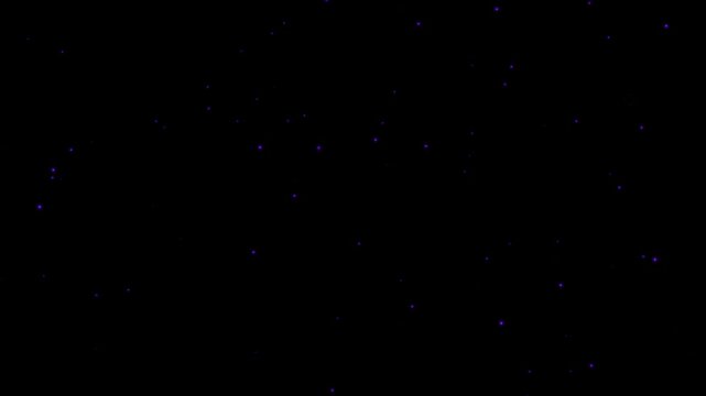 magical glowing star particles overlay. twinkling purple galaxy stars animation 4k loopable