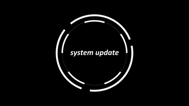 Futuristic HUD Circle Interface with Dotted Ring Centeron transparent background 4K alpha channel