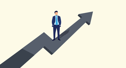 Fototapeta premium Visionary Executive Scaling Growth and Optimizing Corporate Strategy for B2B Enterprise Success