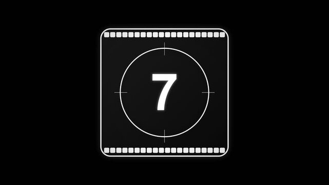 Film Countdown Timer Number 7