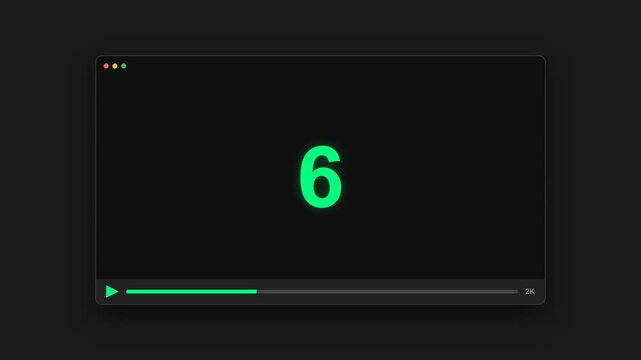 Digital Countdown Timer on Screen Display