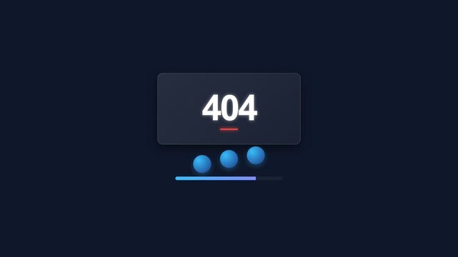 404 Error Page - Loading Animation with Balls