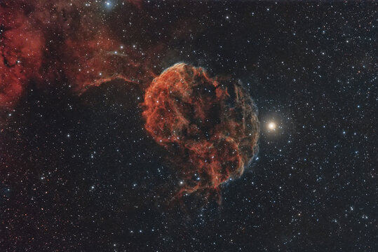 Detail of IC443 nebulae, jellyfish,  from Spain