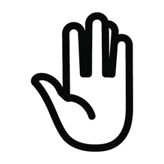 Obraz premium Black hand symbol icon gesture