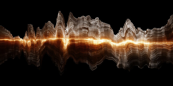abstract visualization of sonic well logging data with concentric ripples for petrophysics concept