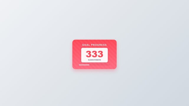 333 Subscribers And Goal Progress Indicator
