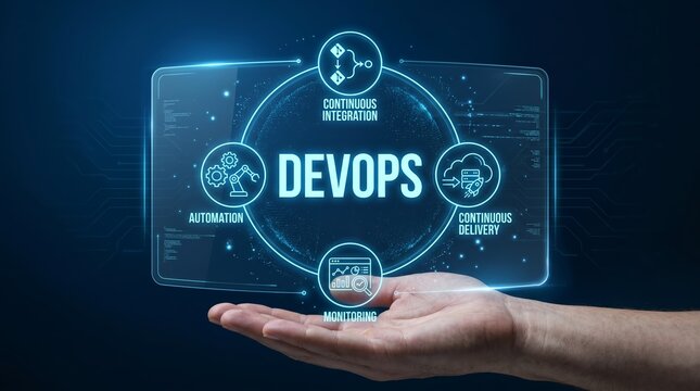 Devops concept with automation and continuous integration