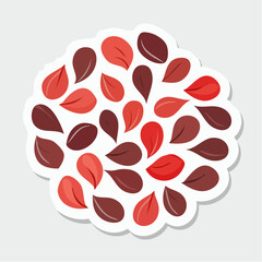 Fototapeta premium Abstract Pattern of Red and Brown Petals or Leaves