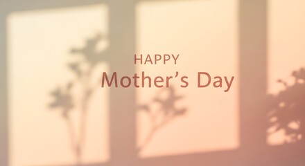 Fototapeta premium Happy mother's day greeting with soft lighting