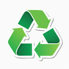 Obraz premium Green Recycling Symbol