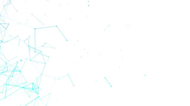 Abstract illustration background motion transformation with plexus pattern of future innovation technology digital business dots line network decentralize communication connection.