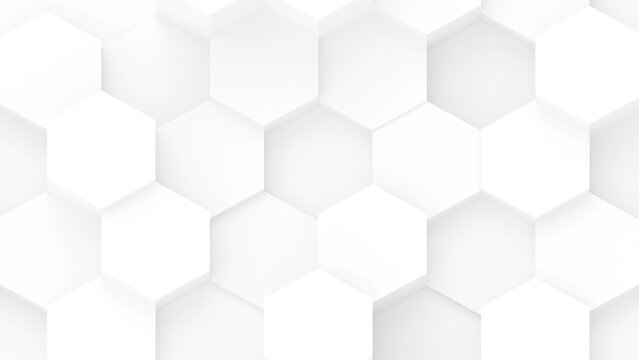 White background with hexagon pattern, minimalist abstract business background with hexagons, bright wallpaper with honeycomb pattern.