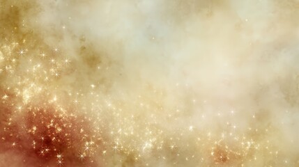 Fototapeta premium A sparkling golden and brown textured background with shimmering star-like glows scattered across a soft, dreamy gradient, kid friendly colorful planet background