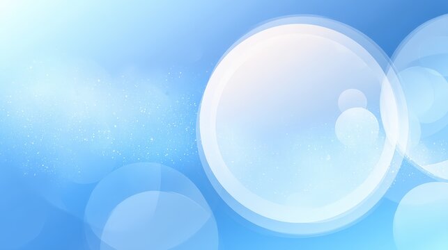 Abstract blue background with light orbs and bokeh effect, a soft and dreamy atmosphere, kid friendly colorful planet background