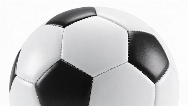 features a classic soccer ball with a traditional black and white pattern. The ball is composed of hexagonal and pentagonal panels, with the hexagons