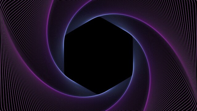 Abstract Spiral Aperture Lines Digital Technology Background Purple Blue Futuristic Pattern
