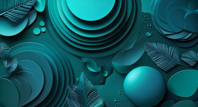 Deep teal layered gradient patterns design elements poster templates for creative graphic design