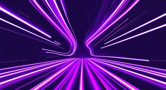 Electric purple vibrant neon lines vector design elements poster templates for creative graphic design