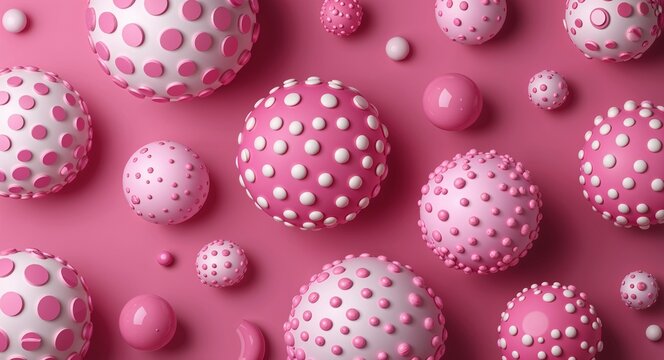 Pink playful dot patterns design elements poster templates for creative graphic design