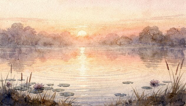 Serene Sunrise Over Tranquil Waters