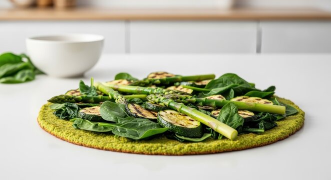 Vibrant Green Vegetable Platter Delight