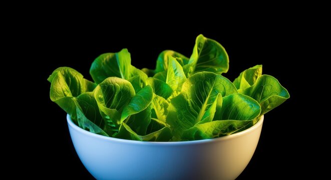 Fresh Green Lettuce in a Bowl